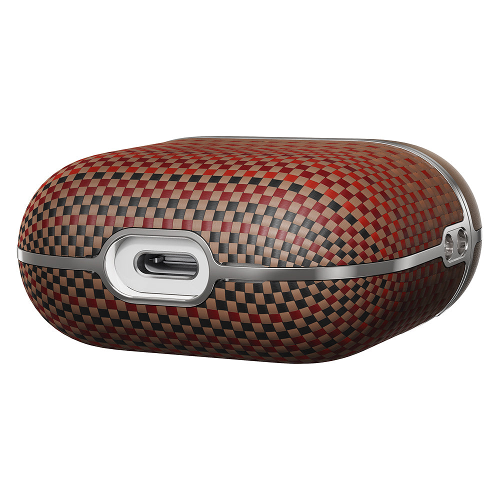 Apple Airpods Pro 2 Kılıf Aramid Fiber Pitaka Tactile Woven Sunset-Moonrise Serisi Kapak Mavi