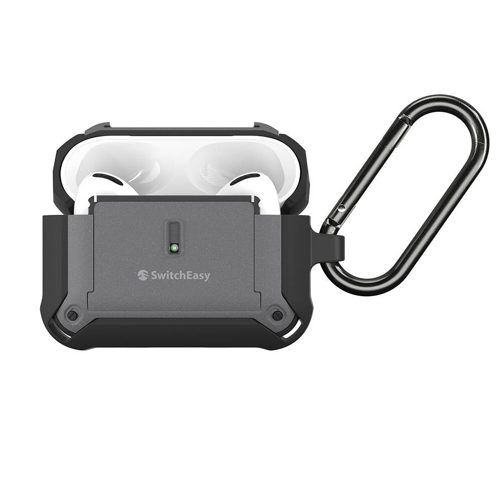 Apple Airpods Pro 2 Kılıf Askılı Sağlam Tasarımlı Lisanslı Switcheasy Guardian Kapak Gri