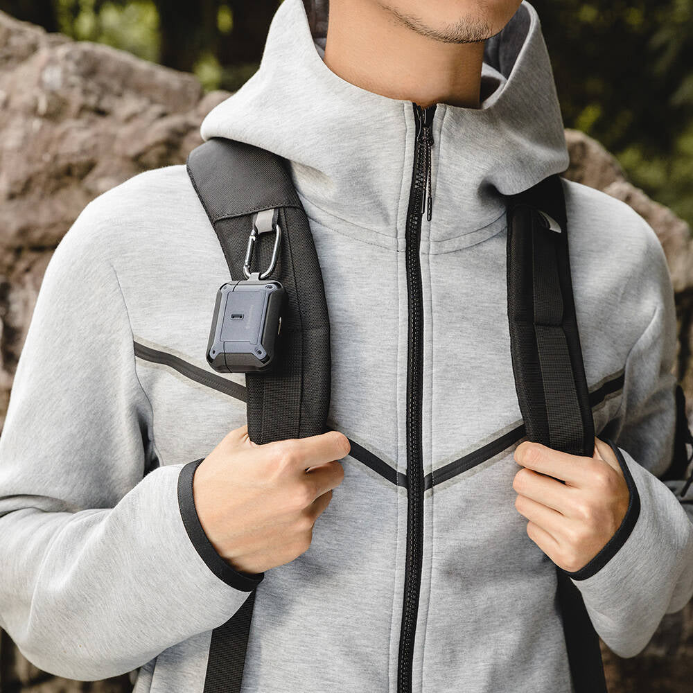 Apple Airpods Pro 2 Kılıf Askılı Sağlam Tasarımlı Lisanslı Switcheasy Guardian Kapak Gri