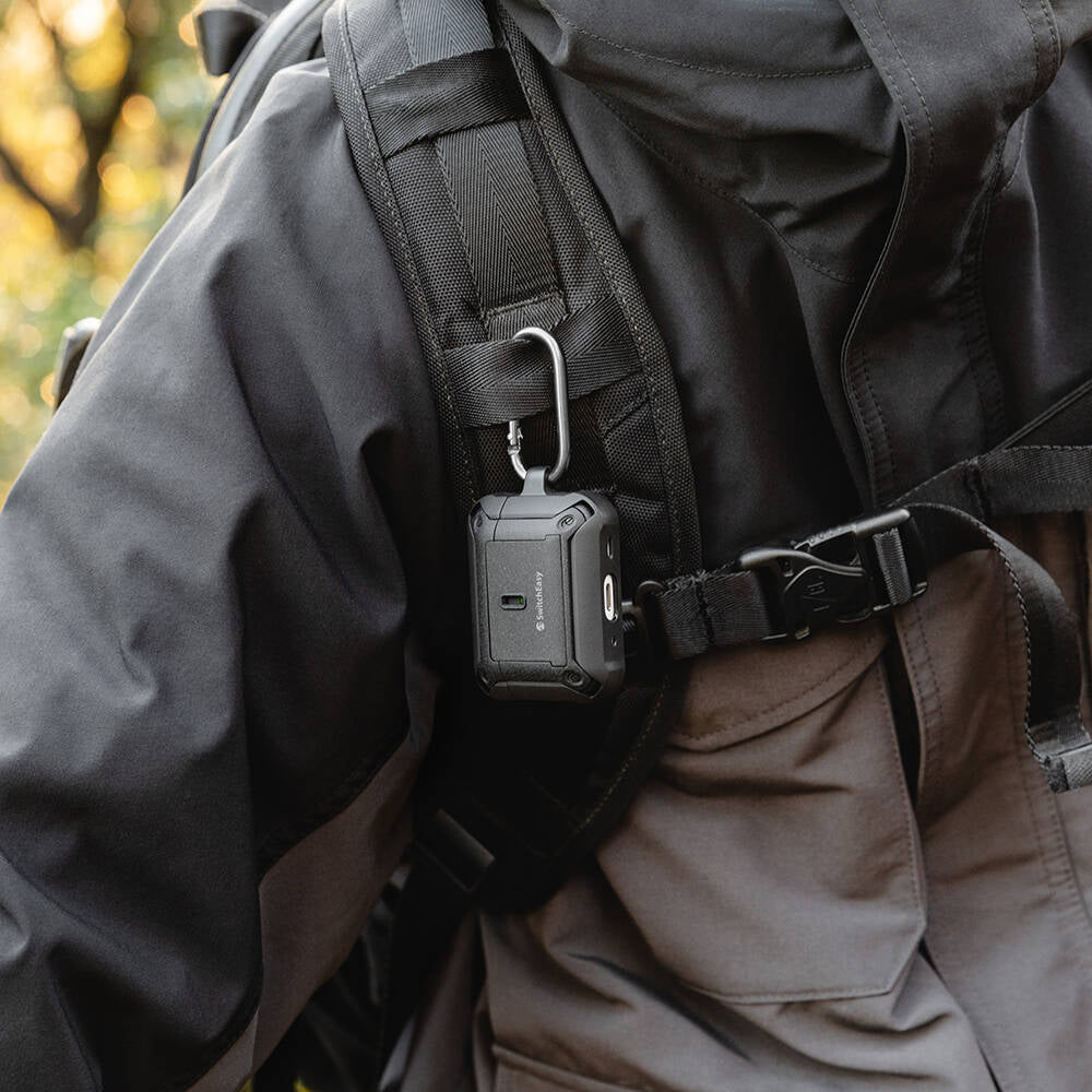 Apple Airpods Pro 2 Kılıf Askılı Sağlam Tasarımlı Lisanslı Switcheasy Guardian Kapak Gri