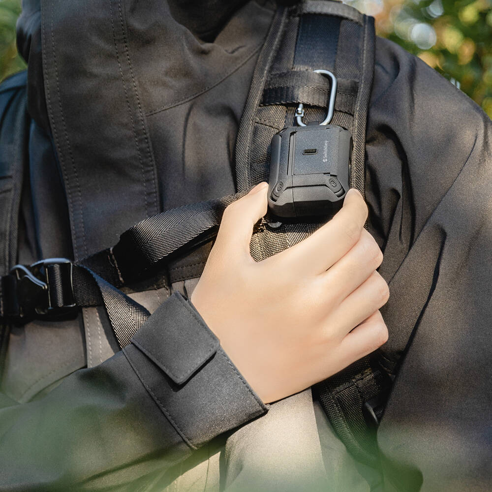 Apple Airpods Pro 2 Kılıf Askılı Sağlam Tasarımlı Lisanslı Switcheasy Guardian Kapak Gri