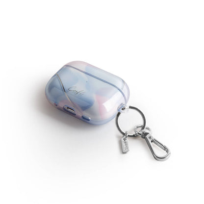 Apple Airpods Pro 2 Kılıf Dalgalı Çizgi Desenli Coehl Palette Kapak Mavi