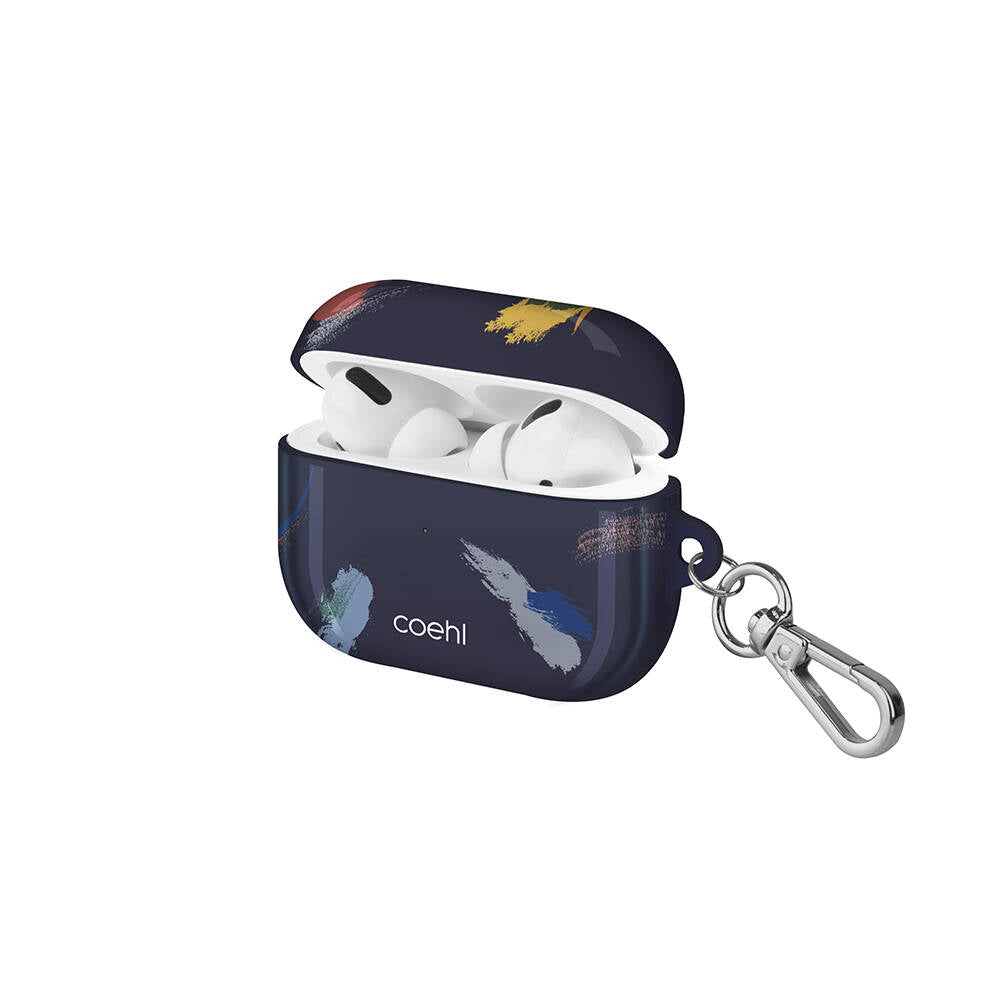 Apple Airpods Pro Kılıf Fırça Boya Desenli Coehl Reverie Kapak Gri