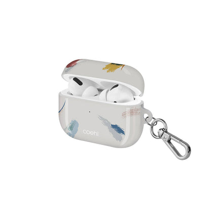 Apple Airpods Pro Kılıf Fırça Boya Desenli Coehl Reverie Kapak Gri