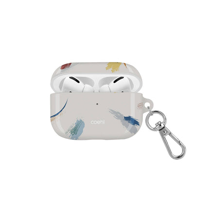 Apple Airpods Pro Kılıf Fırça Boya Desenli Coehl Reverie Kapak Mavi