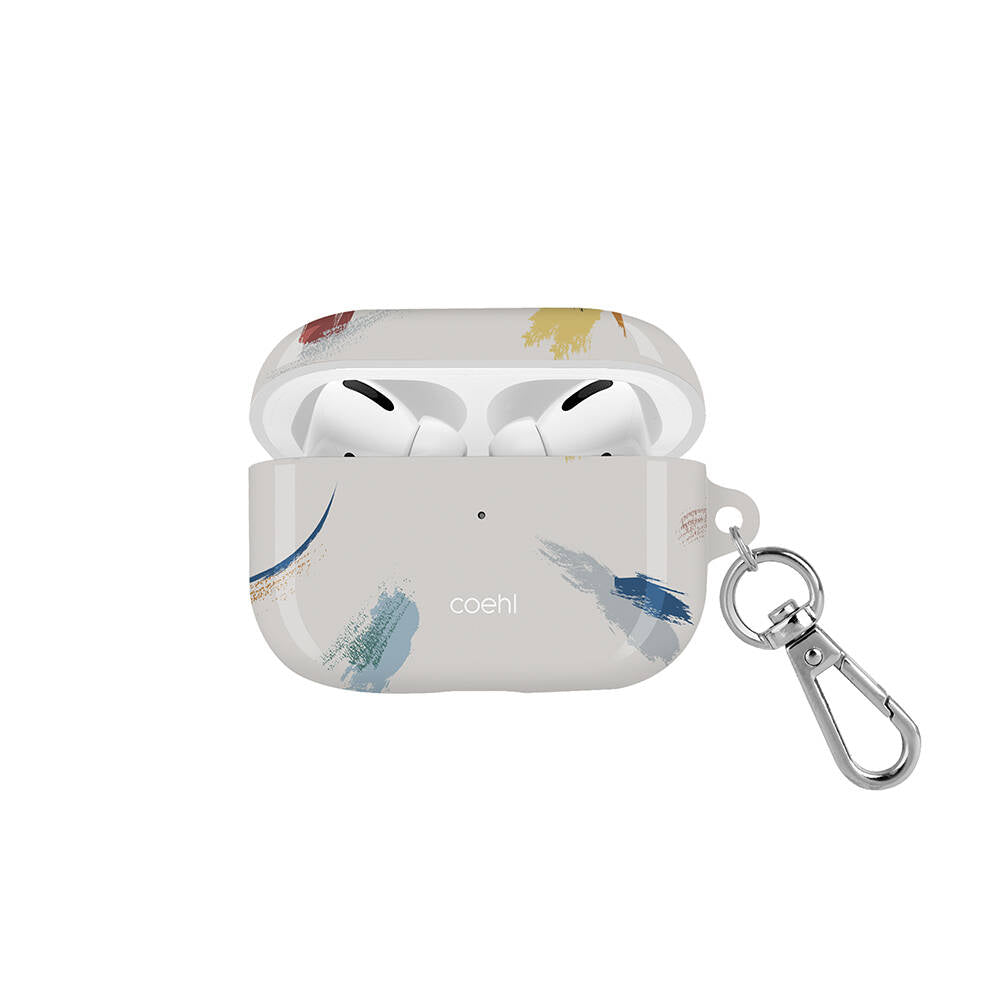 Apple Airpods Pro Kılıf Fırça Boya Desenli Coehl Reverie Kapak Gri