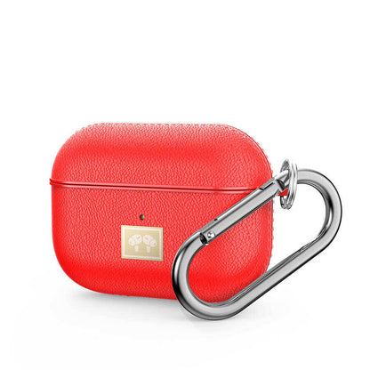 Apple Airpods Pro 2 Kılıf Deri Görünümlü Askı Aparatlı Wlons Kılıf Koyu Yeşil