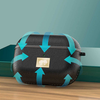 Apple Airpods Pro 2 Kılıf Deri Görünümlü Askı Aparatlı Wlons Kılıf Lacivert