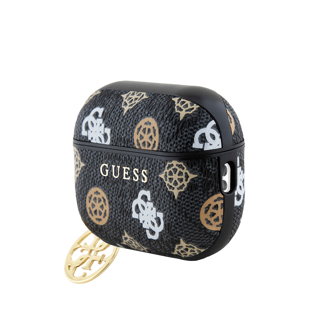 Apple Airpods Pro 2 Kılıf Guess Orjinal Lisanslı 4G Desenli Yazı Logolu Peony Kapak Pembe