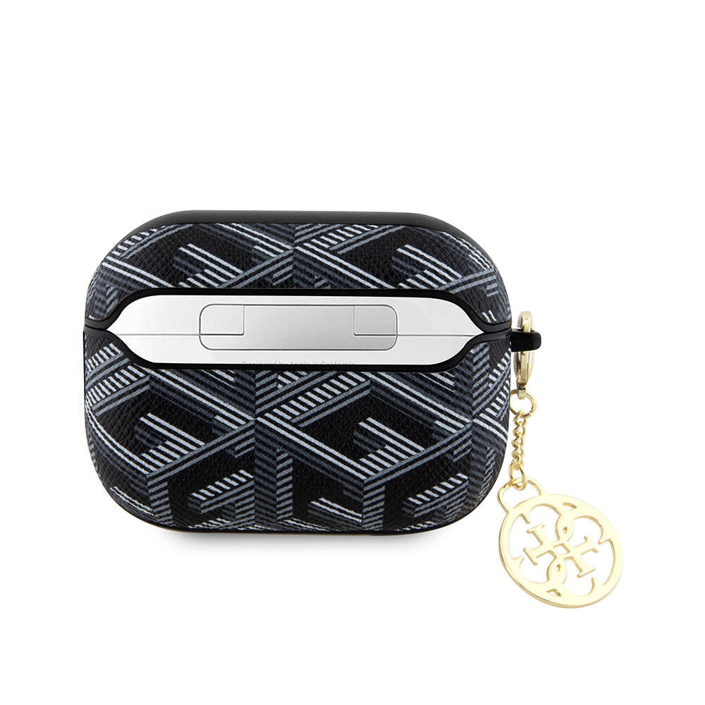 Apple Airpods Pro 2 Kılıf Guess Orjinal Lisanslı G Cube Desenli 4G Süs Zincirli Kapak Pembe