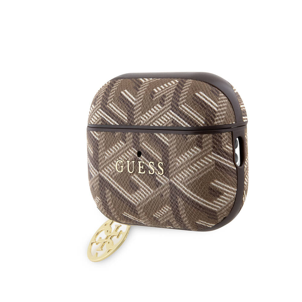 Apple Airpods Pro 2 Kılıf Guess Orjinal Lisanslı G Cube Desenli 4G Süs Zincirli Kapak Siyah