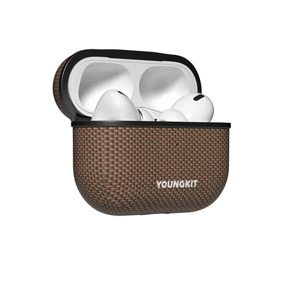 Apple Airpods Pro 2 Kılıf M-safe Şarj Özellikli Aramid Fiber Youngkit 1500D Kevlar Extreme Wing Serisi Kapak Siyah