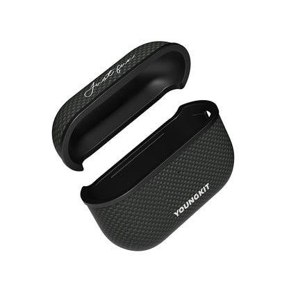 Apple Airpods Pro 2 Kılıf M-safe Şarj Özellikli Aramid Fiber Youngkit 1500D Kevlar Extreme Wing Serisi Kapak Siyah