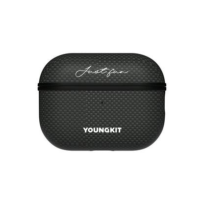 Apple Airpods Pro 2 Kılıf M-safe Şarj Özellikli Aramid Fiber Youngkit 1500D Kevlar Extreme Wing Serisi Kapak Gold