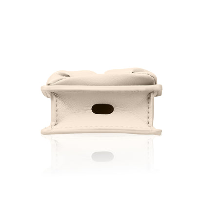 Apple Airpods Pro 2 Kılıf PU Deri Çanta Tasarımlı Taşlı Pynana Sugar Cube Serisi Kapak Pembe