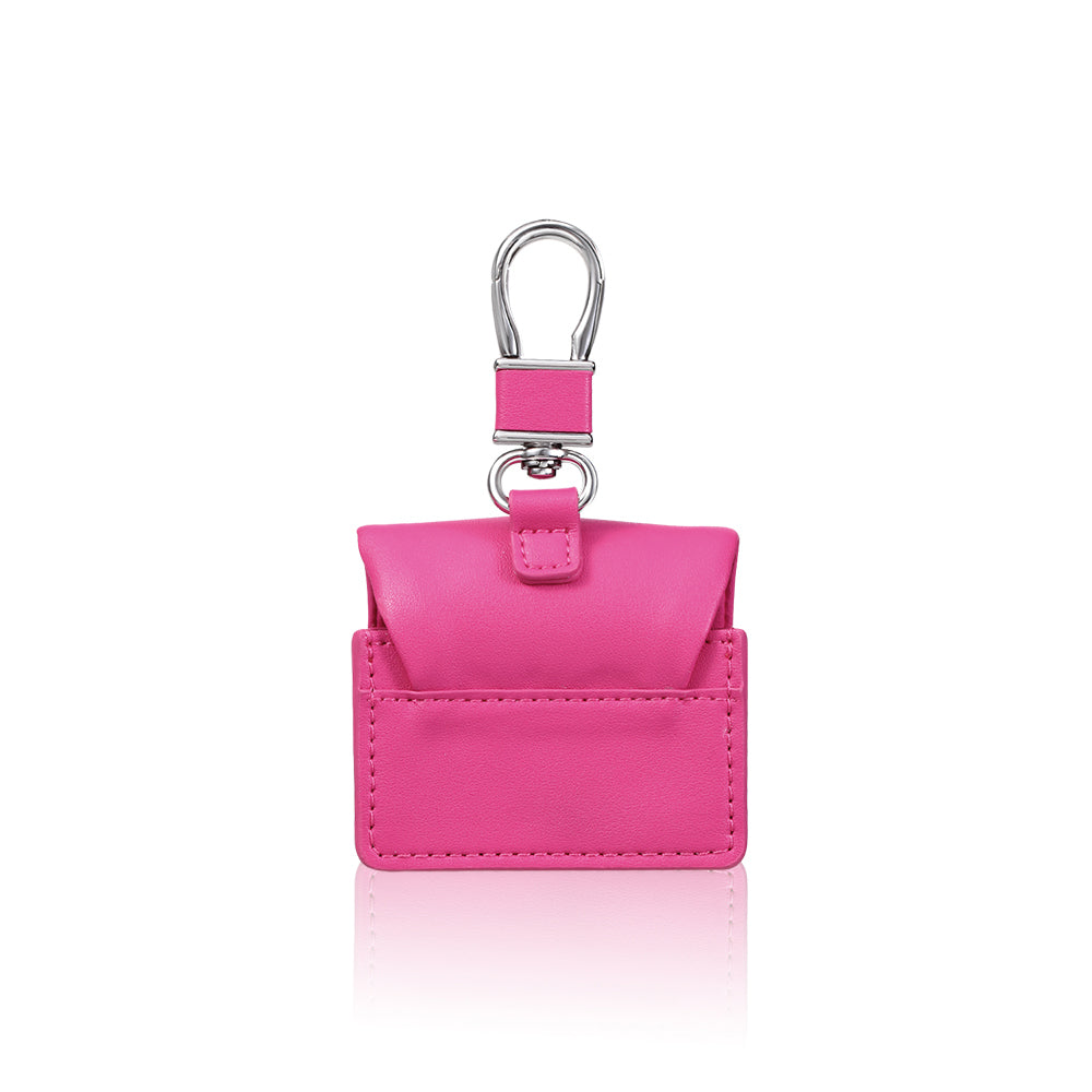 Apple Airpods Pro 2 Kılıf PU Deri Çanta Tasarımlı Taşlı Pynana Sugar Cube Serisi Kapak Bej