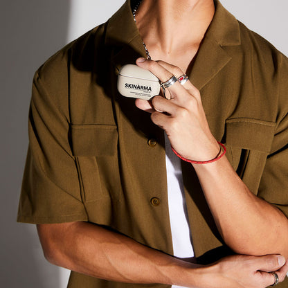 Apple Airpods Pro 2 Kılıf SkinArma PU Deri Tasarım Spunk Kılıf Turuncu