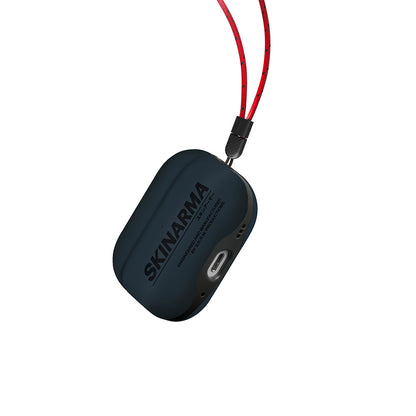 Apple Airpods Pro 2 Kılıf SkinArma PU Deri Tasarım Spunk Kılıf Mavi