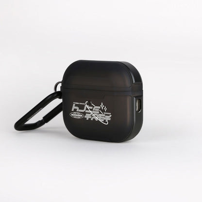 Apple Airpods Pro 2 Kılıf SkinArma Transparan Mat Tasarım Kinzoku Kılıf Siyah