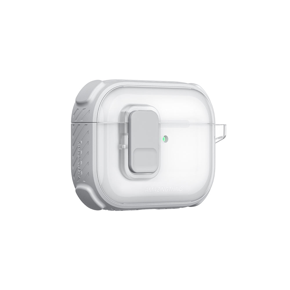 Apple Airpods Pro 3 Amazingthing Kilit Tasarımlı Airbagli Titan Pro Serisi Kapak Turuncu