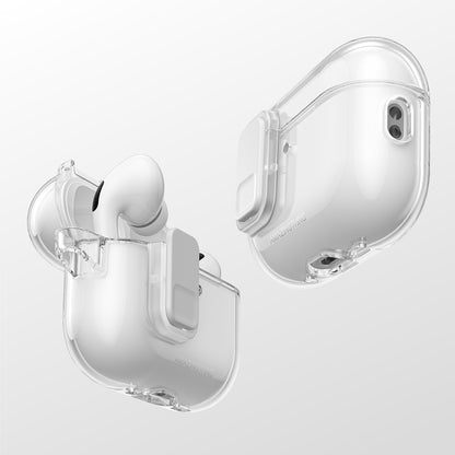 Apple Airpods Pro 3 Amazingthing Magnetik Kilit Tasarımlı Minimal Serisi Kılıf Şeffaf