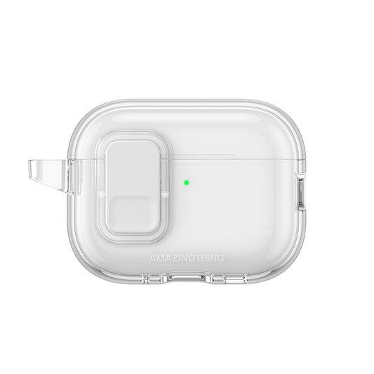Apple Airpods Pro 3 Amazingthing Magnetik Kilit Tasarımlı Minimal Serisi Kılıf Şeffaf