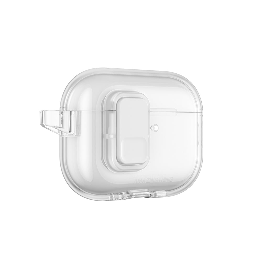 Apple Airpods Pro 3 Amazingthing Magnetik Kilit Tasarımlı Minimal Serisi Kılıf Şeffaf