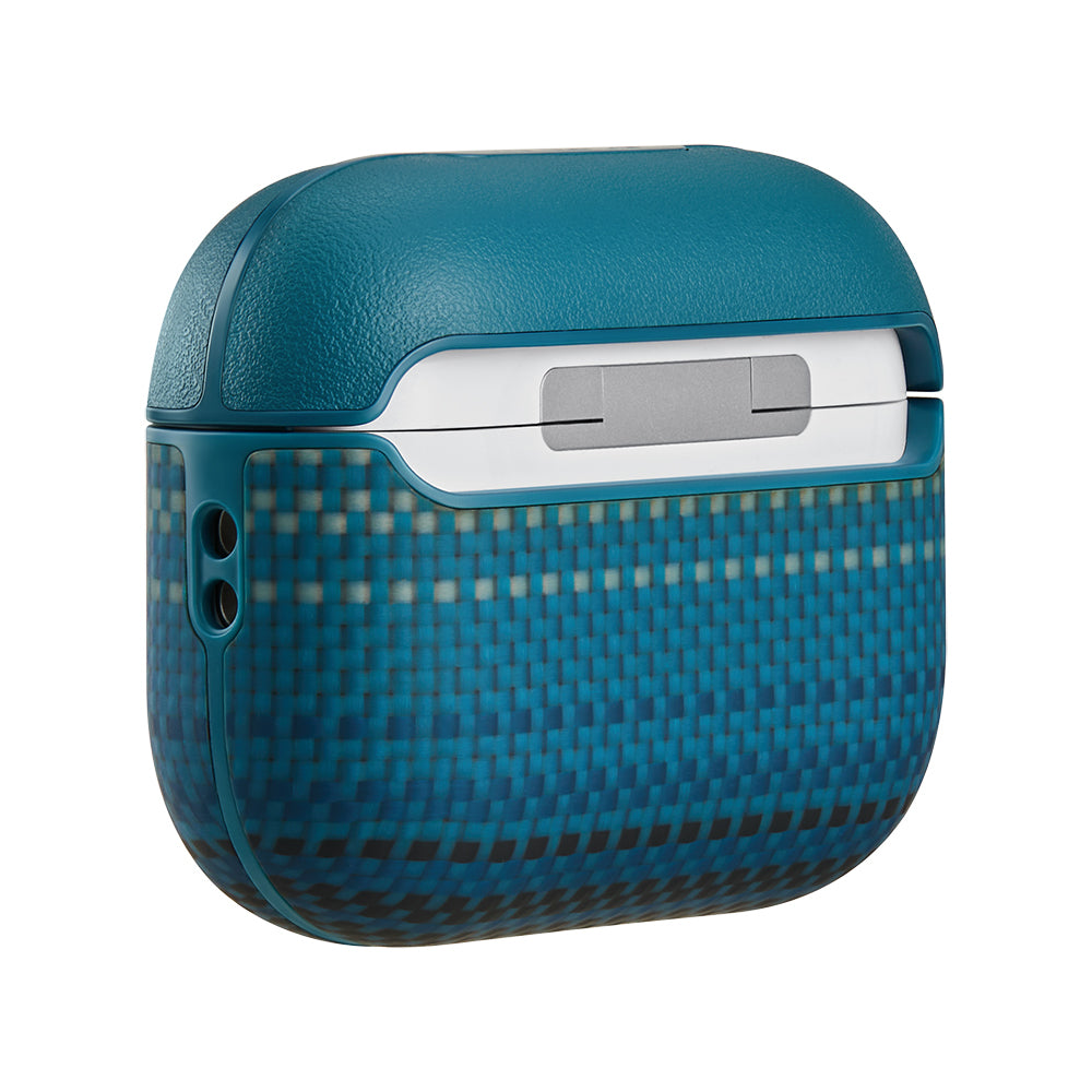 Apple Airpods Pro 3 Kılıf Aramid Fiber Pitaka Tactile Woven Sunset-Moonrise Serisi Kapak Kahverengi