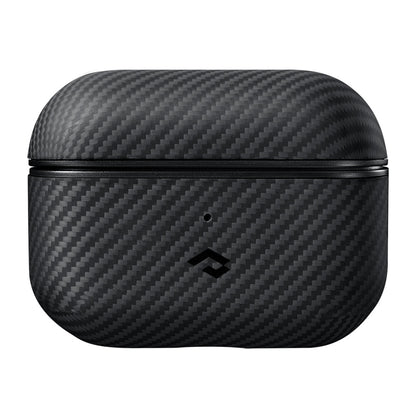 Apple Airpods Pro Kılıf 600D Aramid Fiber Pitaka Classic Serisi Black-Grey Twill Kılıf Siyah-Gri