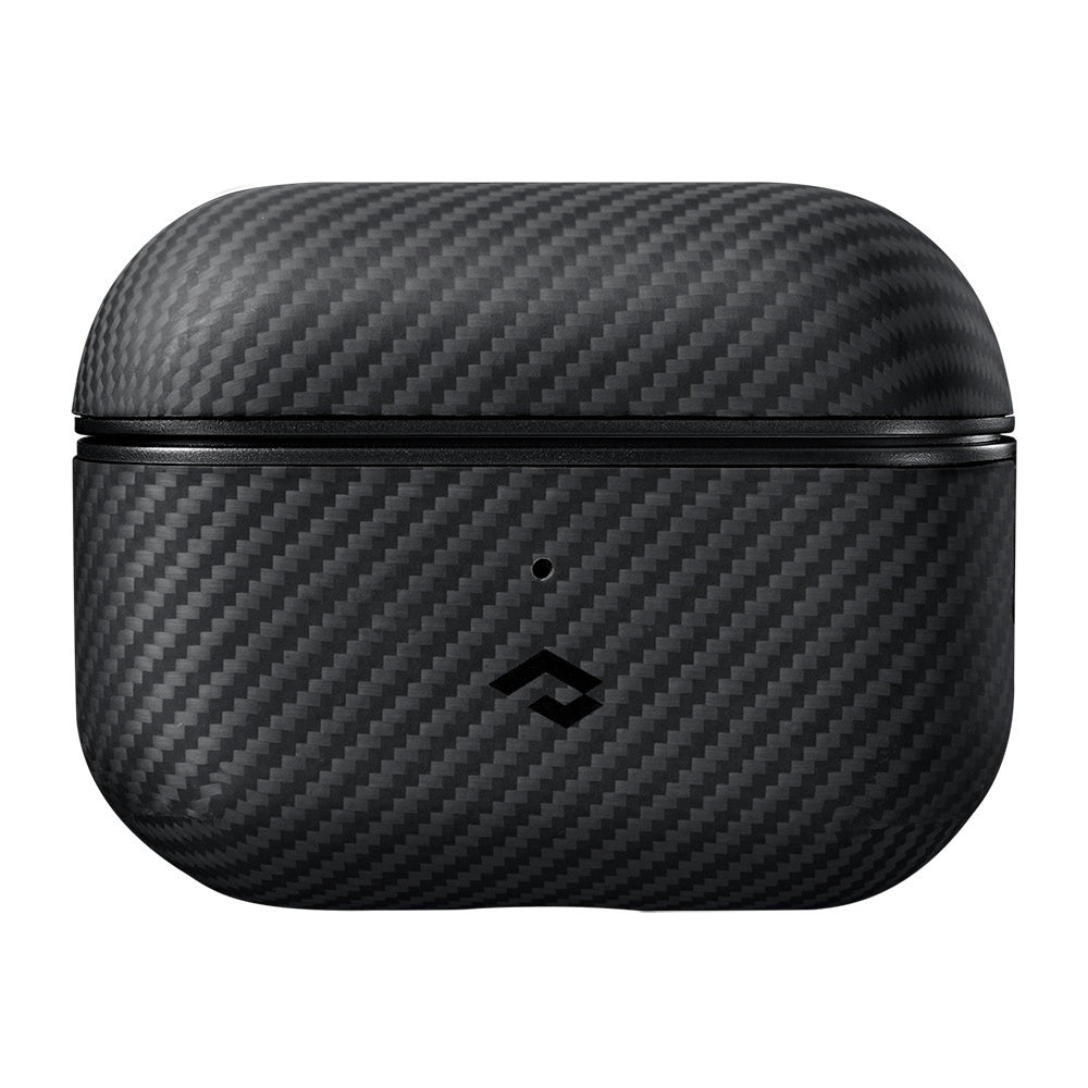 Apple Airpods Pro Kılıf 600D Aramid Fiber Pitaka Classic Serisi Black-Grey Twill Kılıf Siyah-Gri