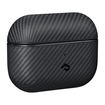 Apple Airpods Pro Kılıf 600D Aramid Fiber Pitaka Classic Serisi Black-Grey Twill Kılıf Siyah-Gri