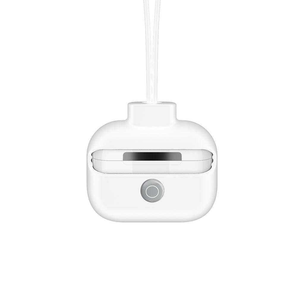 Apple Airpods Pro Kılıf Boyun Askılı Jelly Bean Tasarımlı Lisanslı Switcheasy ColorBuddy Kapak Beyaz