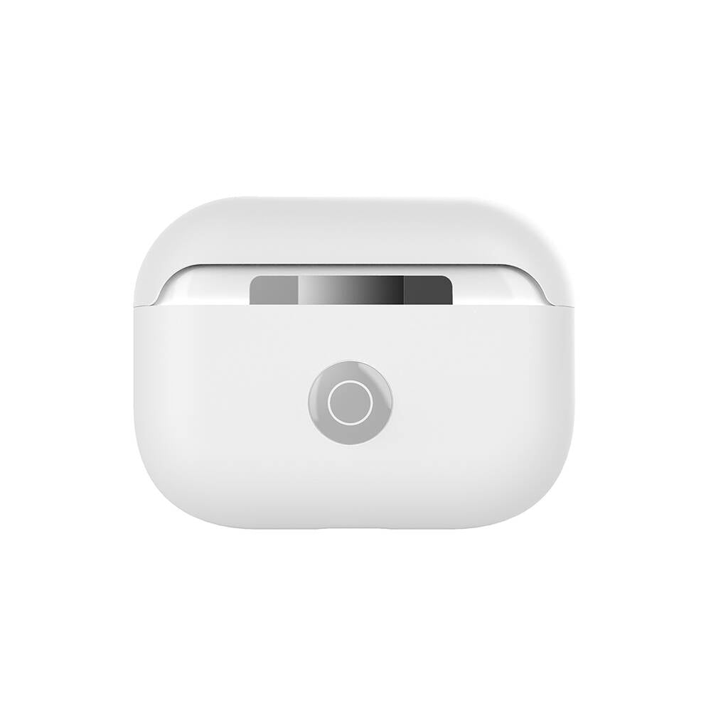 Apple Airpods Pro Kılıf Boyun Askılı Parlayan Düğmeli Lisanslı Switcheasy Colors Silikon Kapak Beyaz