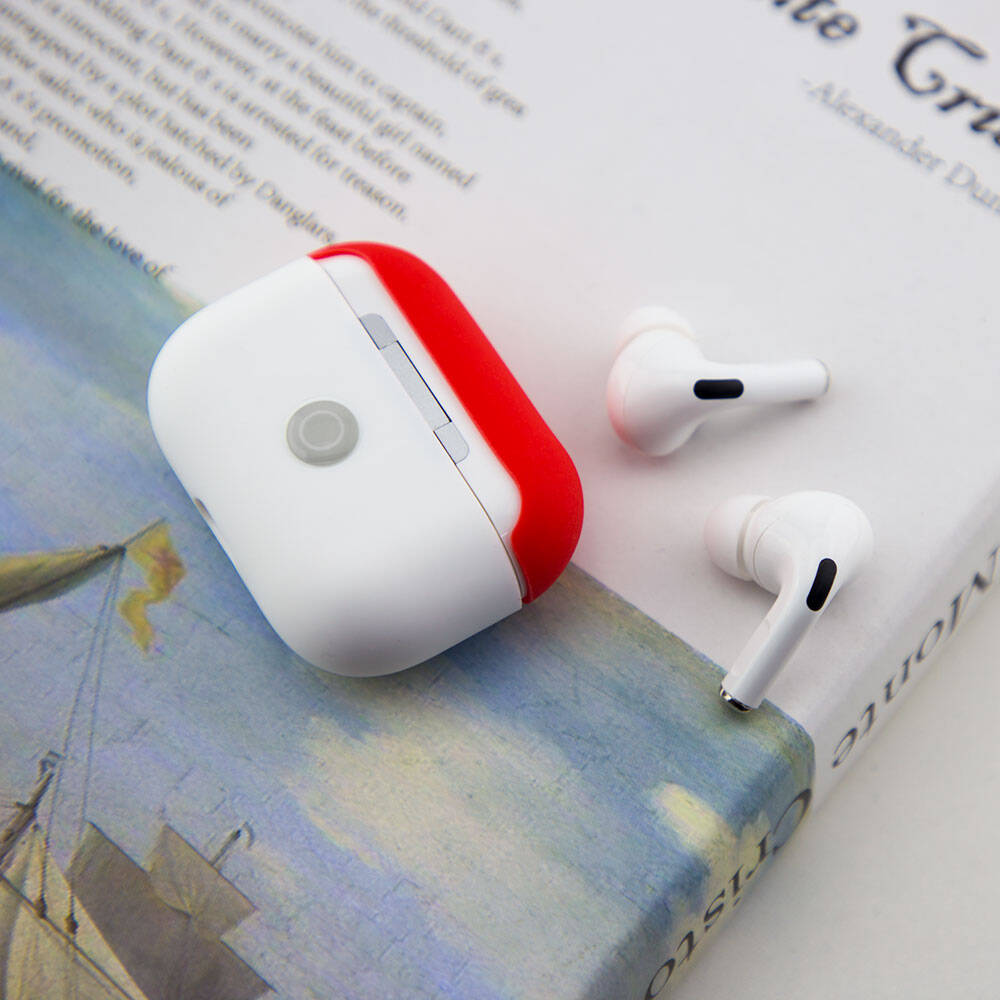 Apple Airpods Pro Kılıf Boyun Askılı Parlayan Düğmeli Lisanslı Switcheasy Colors Silikon Kapak Siyah