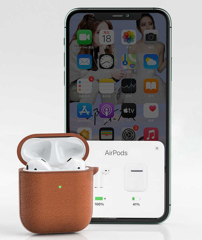 Apple Airpods Pro Kılıf Wiwu Calfskin Kılıf Lacivert