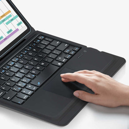 Apple iPad 10.2 2021 (9.Nesil) Benks Multifunctional Kablosuz Klavyeli Kılıf Siyah
