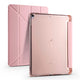 Apple iPad 10.2 2021 (9.Nesil) Kılıf Zore Tri Folding Kalem Bölmeli Standlı Kılıf Rose Gold
