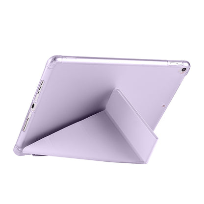 Apple iPad 10.2 2021 (9.Nesil) Kılıf Zore Tri Folding Kalem Bölmeli Standlı Kılıf Lacivert
