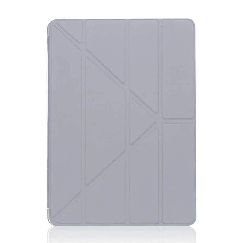 Apple iPad 10.2 2021 (9.Nesil) Kılıf Zore Tri Folding Standlı Kılıf Gri