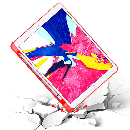 Apple iPad 10.2 (8.Nesil) Kılıf Zore Tri Folding Kalem Bölmeli Standlı Kılıf Lila