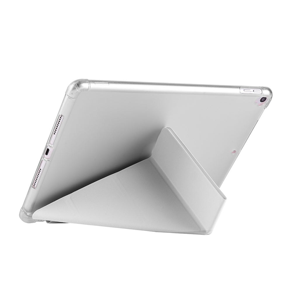 Apple iPad 10.2 (8.Nesil) Kılıf Zore Tri Folding Kalem Bölmeli Standlı Kılıf Lacivert