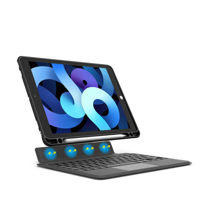 Apple iPad 10.2 (8.Nesil) Wiwu Mag Touch Klavyeli Standlı Kılıf Siyah