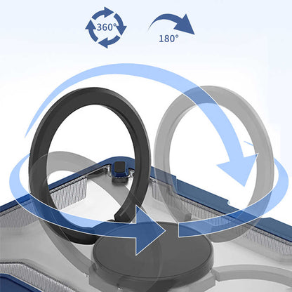 Apple iPad 10.2 (8.Nesil) Wiwu Mecha Dönebilen Standlı Tablet Kılıfı Mavi