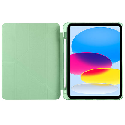 Apple iPad 10.9 2022 (10.Nesil) Kılıf Zore Tri Folding Kalem Bölmeli Standlı Kılıf Mor
