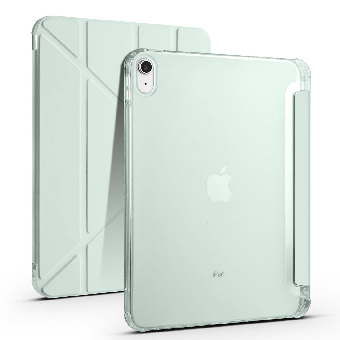 Apple iPad 10.9 2022 (10.Nesil) Kılıf Zore Tri Folding Kalem Bölmeli Standlı Kılıf Yeşil