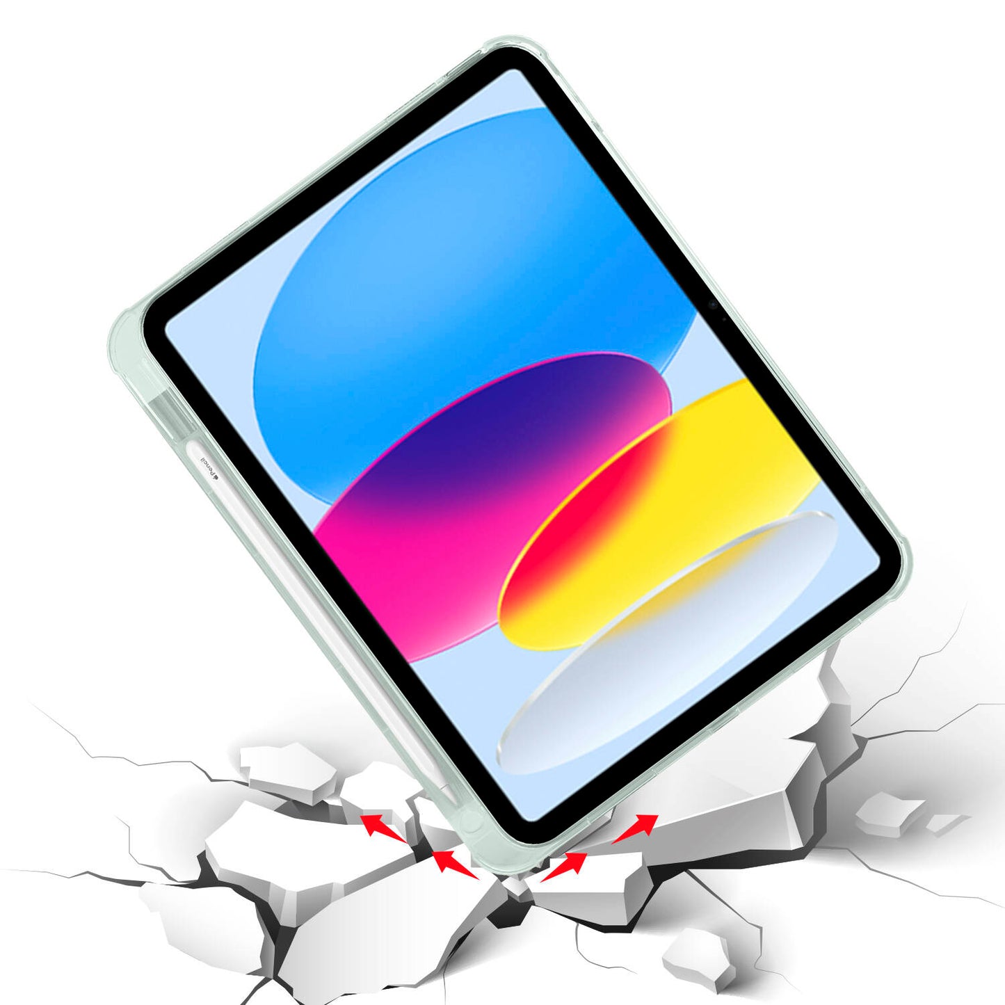 Apple iPad 10.9 2022 (10.Nesil) Kılıf Zore Tri Folding Kalem Bölmeli Standlı Kılıf Yeşil