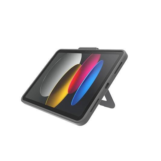Apple iPad 10.9 2022 (10.Nesil) Mutural AlloyKick Serisi Kalem Bölmeli Alüminyum Standlı Tablet Kılıfı