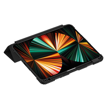 Apple iPad 10.9 2022 (10.Nesil) Raptic Armor Serisi Airbagli Katlanabilir Standlı Smart Cover Kılıf Siyah