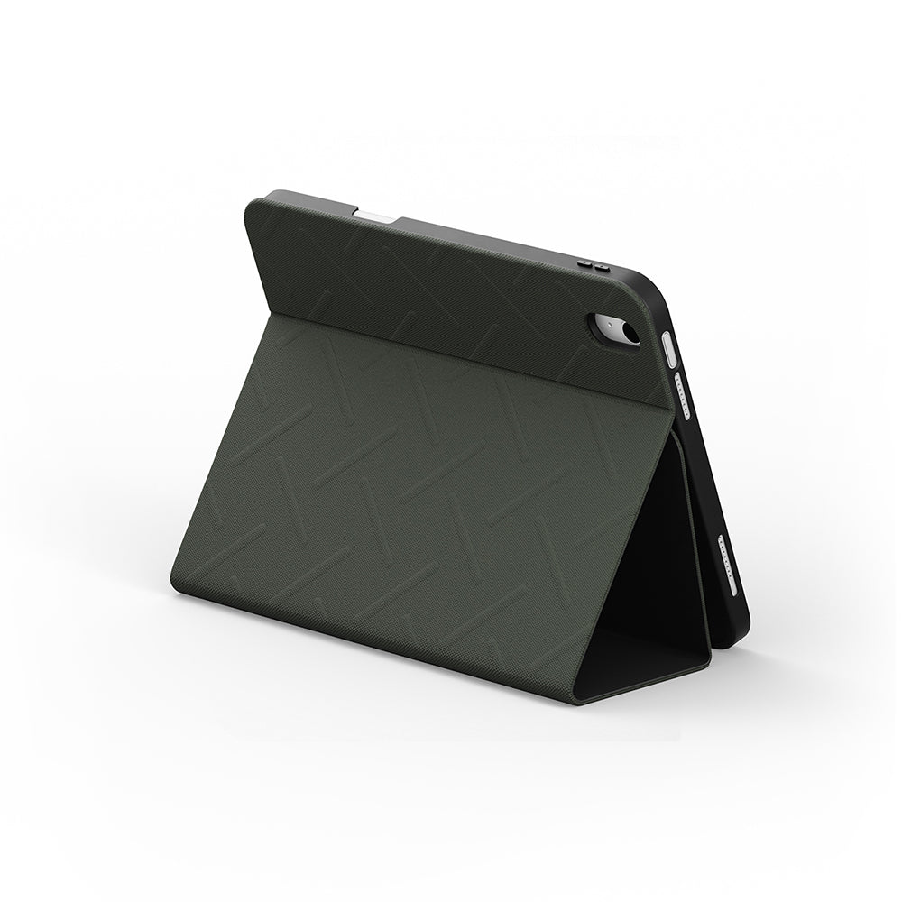 Apple iPad 11.Nesil 2025 Kılıf Skinarma 360 Tam Koruma Standlı Juno Kılıf Olive