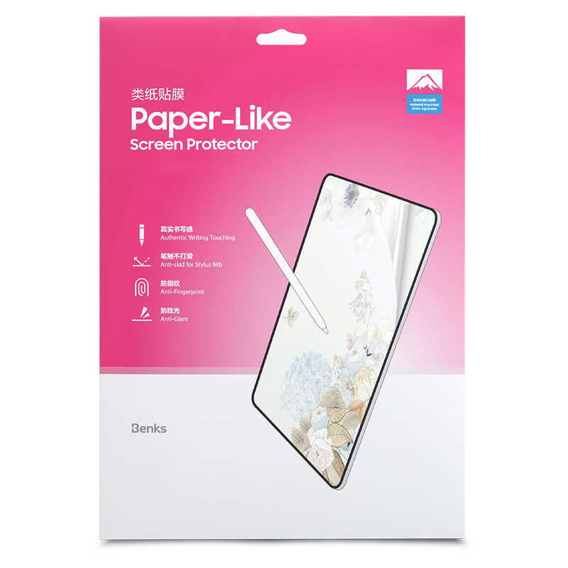 Apple iPad Air 10.9 2020 (4.Nesil) Benks Paper-Like Ekran Koruyucu Renksiz